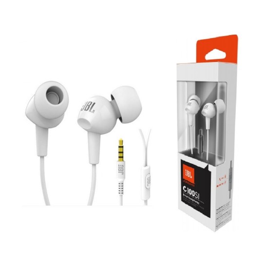 JBL WIRED IN-LINE EARPHONE C100SI 3.5MM WHITE JBL WIRED IN-LINE EARPHONE C100SI 3.5MM WHITE